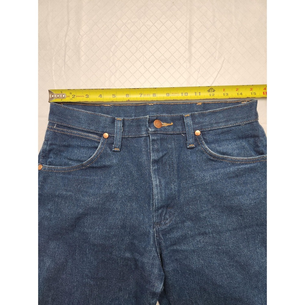 Wrangler 13MWZ Cowboy Cut Jeans Mens 30x30 Blue Straight Leg Dark Wash Denim - Picture 4 of 10